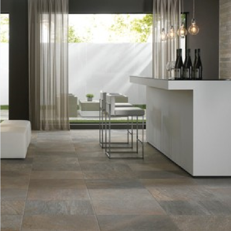 18 x 18 Quarzite Green porcelain tile - Image 2