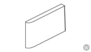 2.4 x 10 Antika Acero Short Side Bullnose