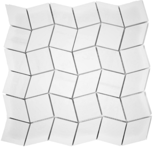 2 x 2 Dolomite R+Q Diamond shape polished porcelain mosaic