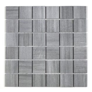 2 x 2 Muted Silver mosaic