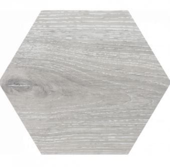 9 x 9 Yosemite Gris Wood Look Porcelain Hexagon