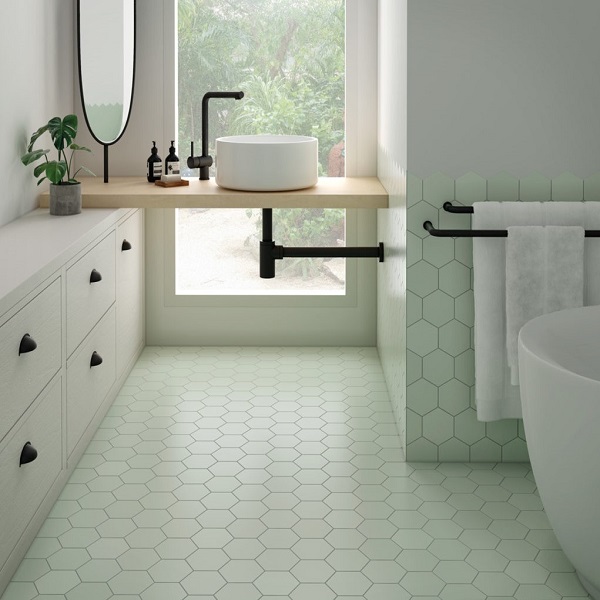 8 X 8 Meraki Verde Matte Porcelain Hexagon - Image 3