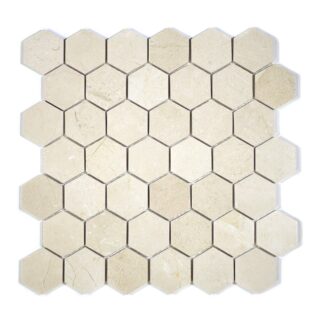 MA230-HX2   2" Crema Marfil Polished Hexagon