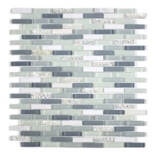 MA24-MB  MINI BRICK GLASS MOSAIC AND MARBLE BLEND