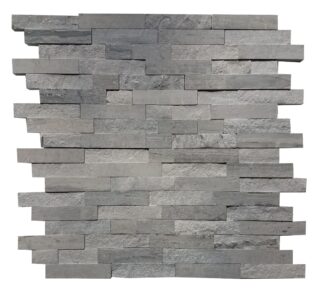 MA258-SP  5/8 Wooden blue grey Strips split face without space polished & matt mixed