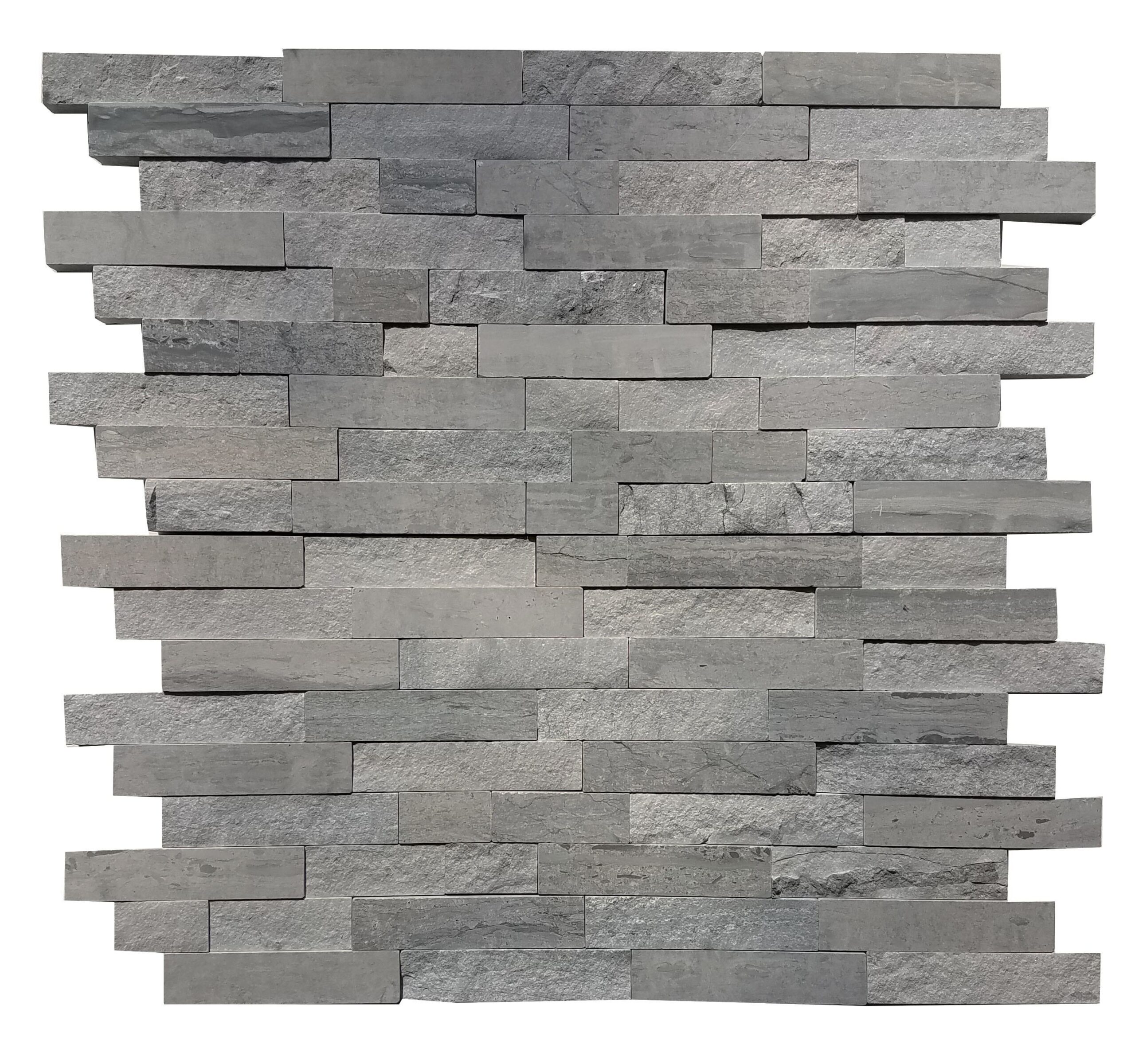 MA258-SP  5/8 Wooden blue grey Strips split face without space polished & matt mixed