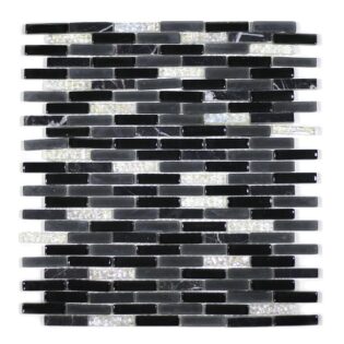 MA25-MB  MINI BRICK GLASS MOSAIC AND MARBLE BLEND