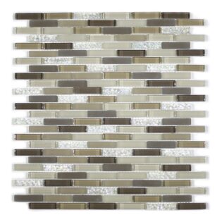 MA26-MB  MINI BRICK GLASS MOSAIC AND MARBLE BLEND