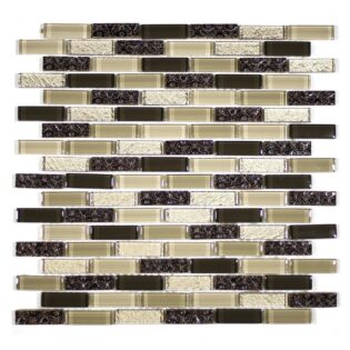 MA32-LB  5/8X2 BRICK GLASS AND RESIN DECORATIVE PIECES MIX