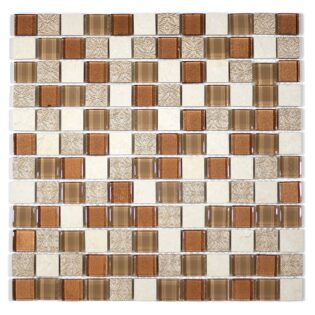 MA36-LS  1X1 SQUARE GLASS AND RESIN DECORATIVE PIECES MIX