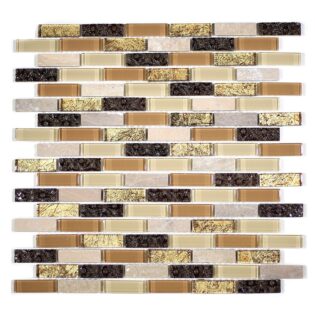 MA40-LB  5/8X2 BRICK GLASS AND RESIN DECORATIVE PIECES MIX