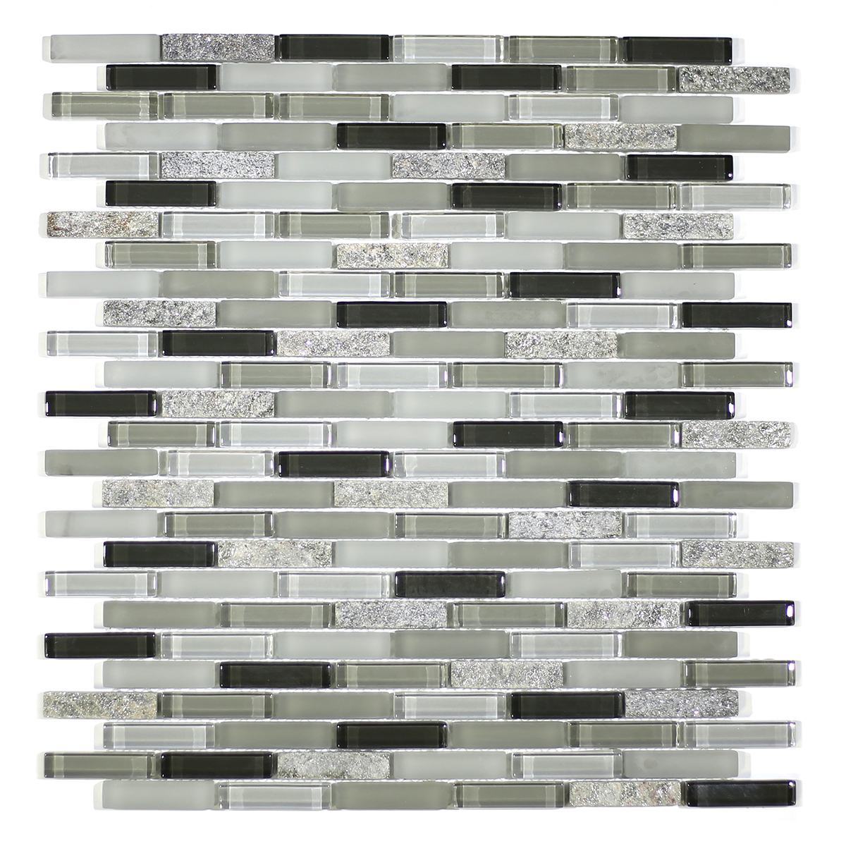 MA56-MB MINI BRICK GLASS AND STONE MOSAIC MIX