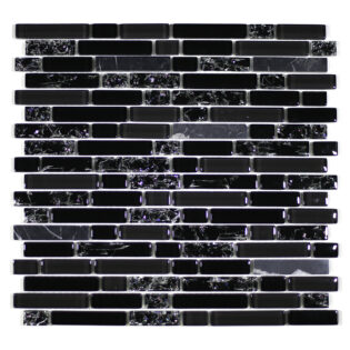 MA61-RB  RANDOM BRICK GLASS AND STONE CRACKLE MOSAIC