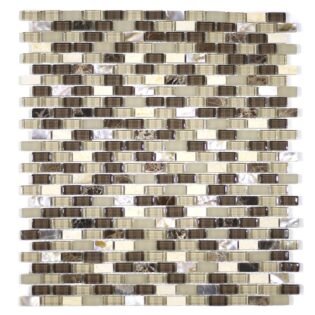 MA67-MB  MINI BRICK SHELL, MARBLE AND GLASS MOSAIC