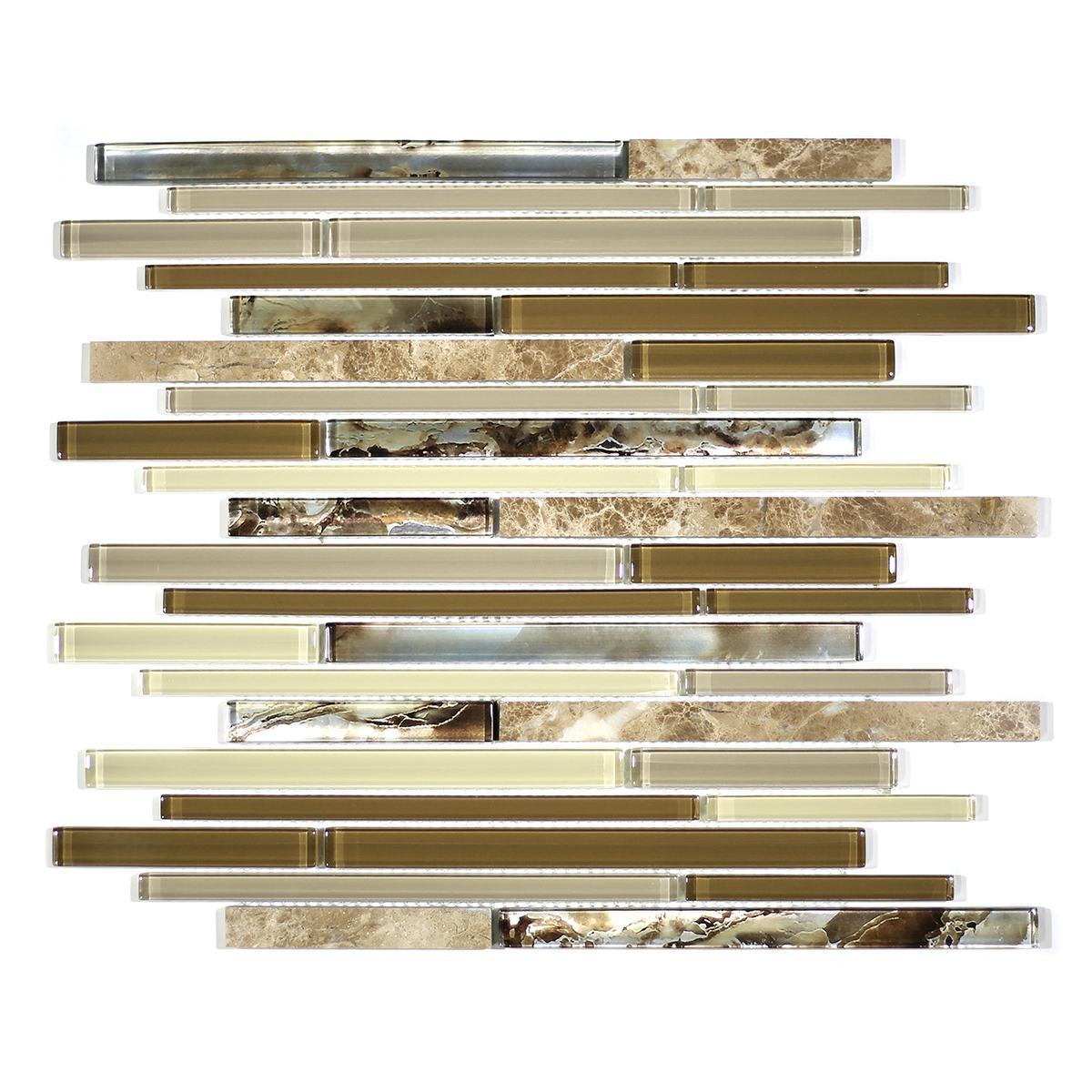 MA74-RB RANDOM BRICK GLASS AND STONE MOSAIC