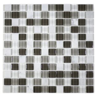 MA83-LS  1X1 SQUARE GLASS MOSAIC BLEND