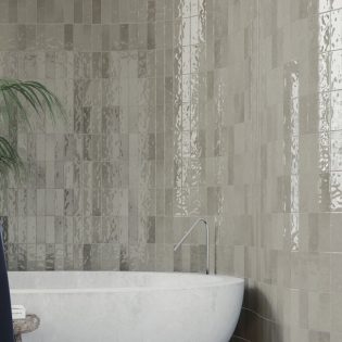 2.6 x 8 Nolita Gris Shiny Subway Porcelain Tile