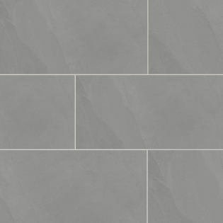 12 x 24 Brazilian Slate Silk Grey Rectified Porcelain tile