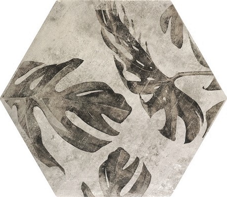 12.8 X 12.8 ZYX Amazonia Tropical Grey Hexagon porcelain tile
