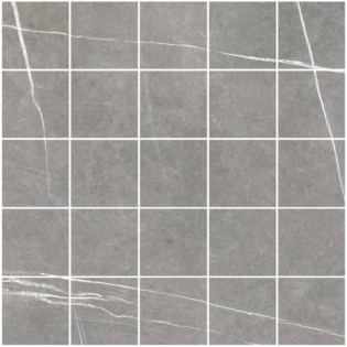 2 x 2 Nomade Argent matte finished porcelain mosaic