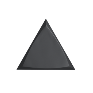 6 X 6 EVOKE TRIANGLE CHANNEL BLACK MATTE
