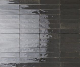 2 x 10 Soho Black High Glossy Porcelain Subway