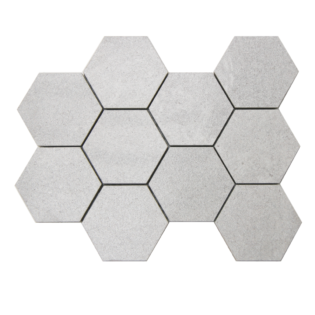 4 x 4 Galaxy Grey LAPADO Porcelain Hexagon