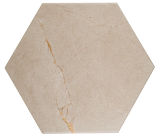 8 x 8 Pulpis Beige Matte Porcelain Hexagon