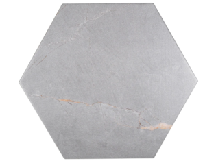 8 x 8 Pulpis Grey Matte Porcelain Hexagon