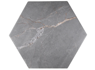 8 x 8 Pulpis Dark Matte Porcelain Hexagon
