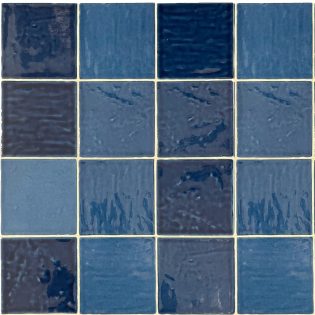 4.5 x 4.5 Nador Castille Blue Handmade Wall Subway Tile