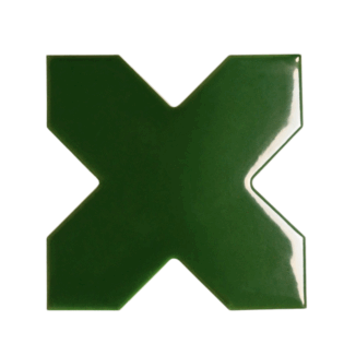 5 x 5 Argile Cruz-Cross Verde Matte Porcelain Tile