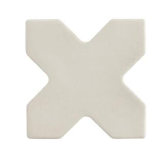 5 x 5 Argile Cruz-Cross White Matte Porcelain Tile