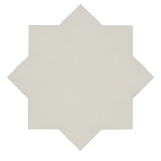 7 x 7 Argile Estrella-Star White Matte Porcelain Tile
