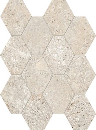 4 x 4 Crossland Dune Porcelain Hexagon Mosaic