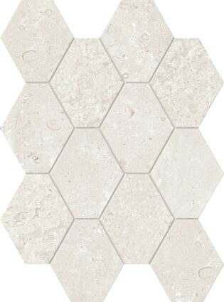 4 x 4 Crossland Pearl Porcelain Hexagon Mosaic