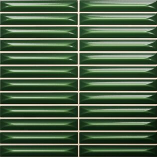 8 x 8 Arrow Victorian Green Reactive Glossy Kitkat Tile