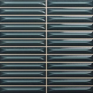 8 x 8 Nairobi Arrow Blue Glossy Kitkat Tile