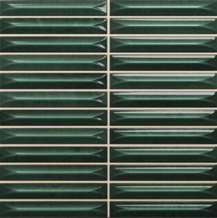 8 x 8 Nairobi Arrow Green Glossy Kitkat Tile