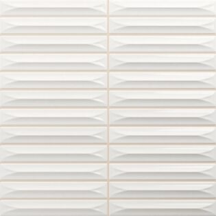 8 x 8 Nairobi Arrow Off White Glossy Kitkat Tile