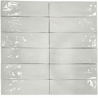 2.6 x 8 Kanso White Glossy Ceramic Tile