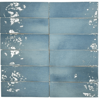 2.6 x 8 Kanso Blue Glossy Ceramic Tile
