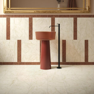 4 x 24 Marmorea Rosso Verona Matte Porcelain Tile