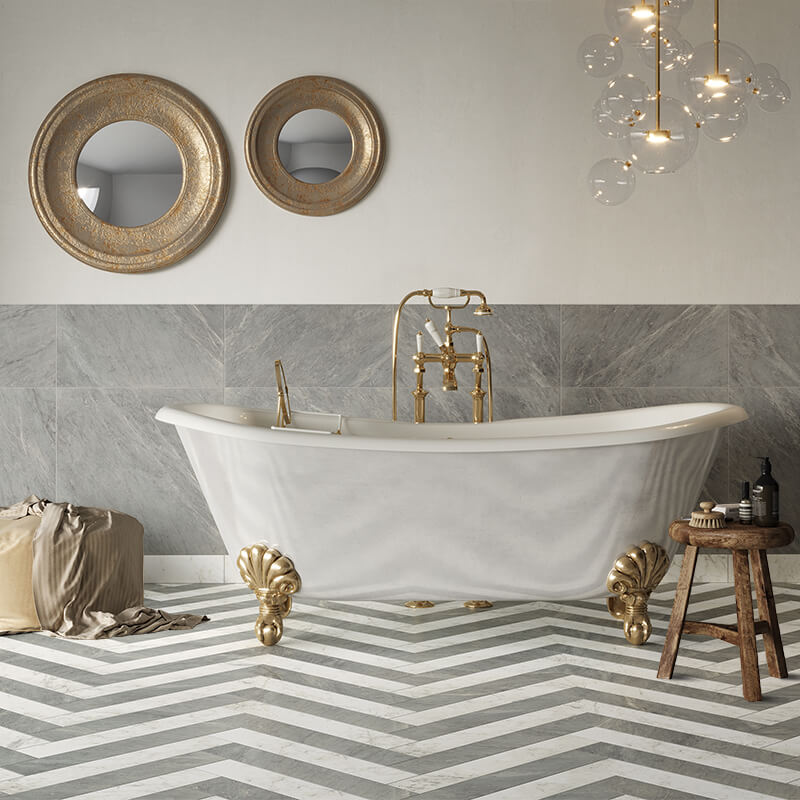 3 x 12 Marmorea Bardiglio Matte Porcelain Tile - Image 3