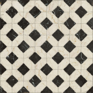 24 x 24 Marmorea Domus Aura Nero Matte Porcelain Tile