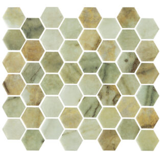 2 x 2 Petra Moca Matte Porcelain Hexagon Mosaic
