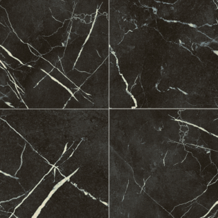 12 x 12 Marmorea Nero Marquina Matte Porcelain Tile